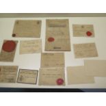 An interesting collection of 10 19th century invitations and passes, some Royal