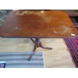 A 19th century mahogany side table with a rectangular top