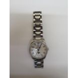 A Longines Master collection stainless steel diamond bezel gents automatic bracelet wristwatch