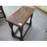 A 19th century oak joint stool in good condition and colour - Width 53cm x Height 53cm
