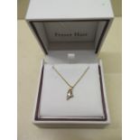 A 9ct gold pendant on chain - approx weight 1.5 grams