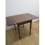A Georgian mahogany Pembroke table - missing a handle - Height 70cm x 100cm x 69cm extended