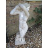 A garden statue of a young lady - Height 85cm