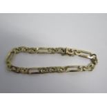A 417 (10ct) yellow gold bracelet - approx weight 15 grams - 21cm long