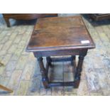 An 18th century oak joint stool with a nice patina - Height 53cm x Width 39cm