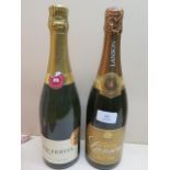 A bottle of Squerryes Vintage Champagne and a bottle of Lanson Champagne Brut 1988