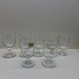 Seven rummer glasses - Tallest 14cm - all good