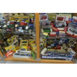 A collection of boxed and loose diecast vehicles including Vanguards, Corgi, Days Gone