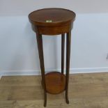 A mahogany two tier plant stand - 94cm x 32cm