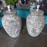 A pair of designer table lamps - Height 50cm