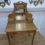A 19th century pine dressing table - Width 92cm x Height 146cm
