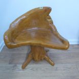 An interesting driftwood type polished chair - Height 64cm x Width 61cm