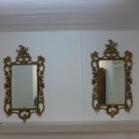A pair of Veronese type mirrors (Rococo style) - 105cm x 55cm