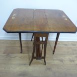 An Edwardian rosewood inlaid Sutherland table - Height 66cm x 66cm x 76cm
