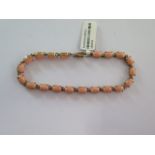 A 9ct yellow gold coral bracelet - approx weight 7.5 grams - RRP £390 - ex jewellers stock