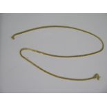 A Chinese yellow gold chain - Length 52cm - approx weight 14.4 grams