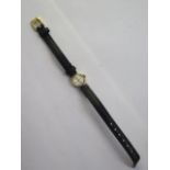 A 9ct yellow gold manual wind ladies watch - 13mm case - total weight approx 7 grams