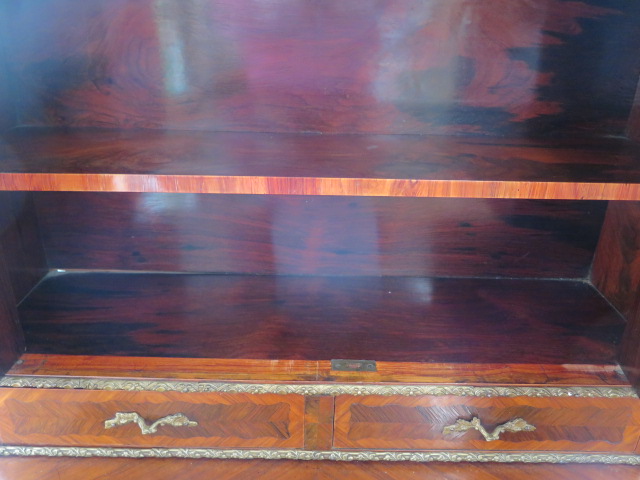 A good 19th Century kingwood, rosewood and ormolu mounted Bonheur du Jour with cavetto top, enclosed - Image 3 of 6