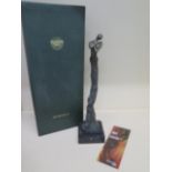 A Jennine Parker Limited Edition Washington green bronze figures "Caress" 14/29 - Height 39cm - good