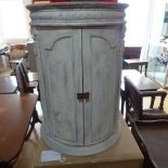 A Coach House painted cylindrical cupboard - Height 72cm