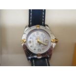 A ladies 2007 Breitling Chronometer Cockpit quartz watch with mother of pearl dial, 30mm rotating