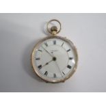 An Antique 9ct Rose Gold Centre Second Chronograph Pocket Watch, (sometimes known as a Doctors
