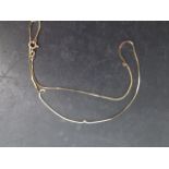 An 18ct yellow gold 41cm chain - clasp good approx 2.5 gs