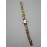 A 9ct yellow gold ladies Rotary bracelet wristwatch - approx weight 17.6 grams - not currently