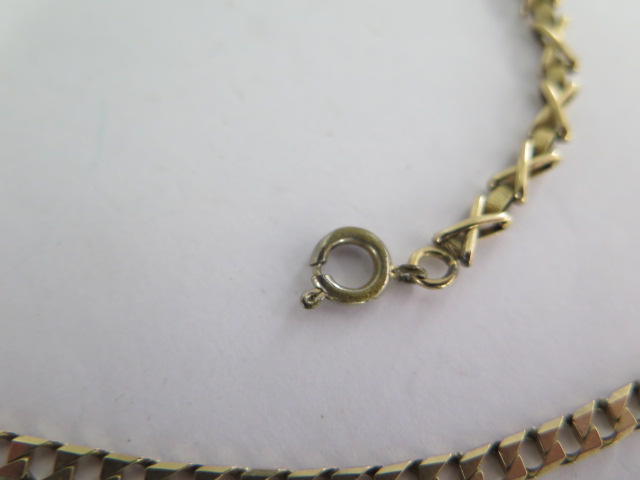 Two 9ct yellow gold bracelets 21cm long - one with replacement clasp - total weight approx 10 grams - Image 2 of 2