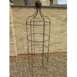 A classic round Windsor garden obelisk support with a large ball finial - 10mm BAR - Height 170cm