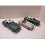 Three Schuco tinplate cars - Elektro car 5509 Razzia, Examico II 4004 and Elctro Alarm-Car 5340