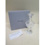 A Lalique glass scent bottle - Height 15cm - boxed, in good condition