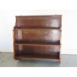 A set of mahogany hanging shelves - Height 93cm x 93cm x 22cm