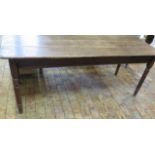 A pine top kitchen table - Height 69cm x 183cm x 74cm