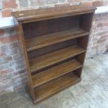 An oak bookcase with three shelves - Width 75cm x Height 104cm