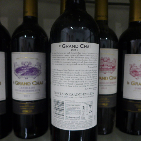 Le Grand Chai Nine bottles of red wine - two Saint Emilion 2015 and one 2012, two Cotes de - Image 2 of 2