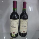 2 bottles of Clos de L'Eglise Lalande de Pomeral 2001 red wine, levels good