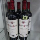 5 bottles of red wine Chateau Rozier St Emilion Grand Cru 2001