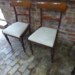 A pair of 19th century mahogany single chairs