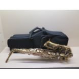 A Trevor J Jones & Co classic saxophone with carry case