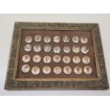 A set of 14 British American Tobacco Company 1897 Cameo Famous Cricketers badges issued in Australia