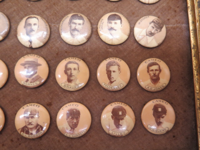 A set of 14 British American Tobacco Company 1897 Cameo Famous Cricketers badges issued in Australia - Image 4 of 14