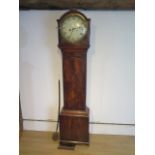 A mahogany 8 day longcase clock with a convex painted 12" dial, signed Cornell Royston, with