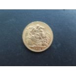 A George V gold full sovereign dated 1912