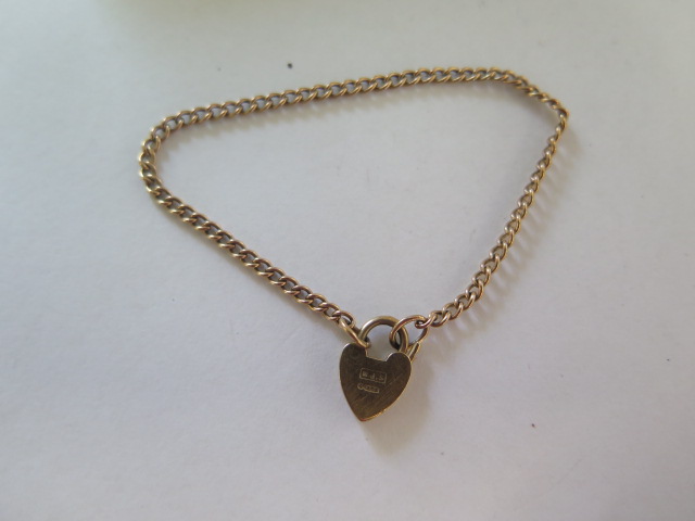 A child's 9ct yellow gold bracelet 13cm long, approx 2 grams - Image 3 of 4