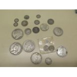 A collection of mainly Victorian silver coins including 3 crowns - approx weight 5.4 troy oz