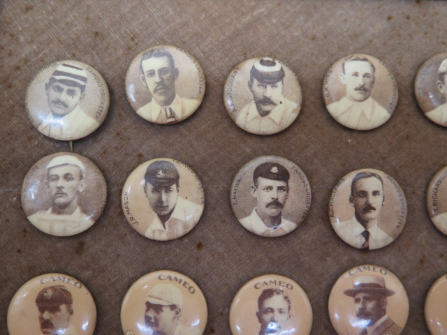 A set of 14 British American Tobacco Company 1897 Cameo Famous Cricketers badges issued in Australia - Image 9 of 14
