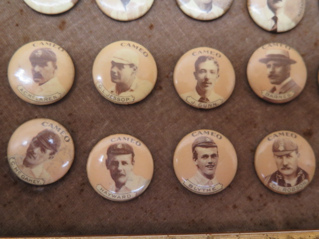 A set of 14 British American Tobacco Company 1897 Cameo Famous Cricketers badges issued in Australia - Image 7 of 14