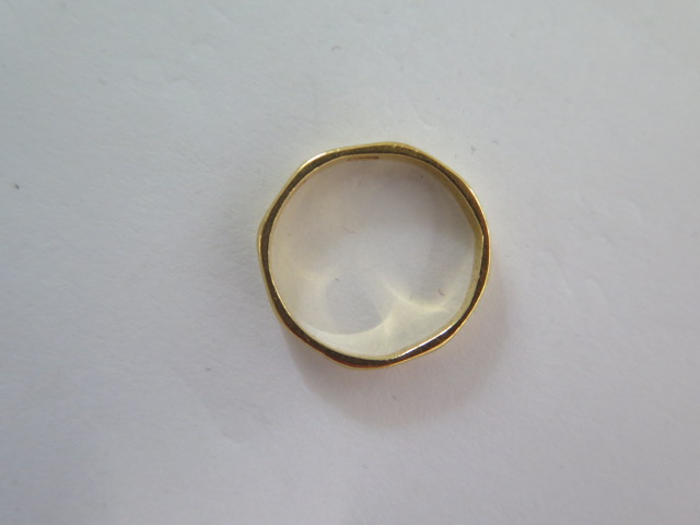 A 22ct band ring, size M, approx 3 grams, some wear but generally good - Image 3 of 4