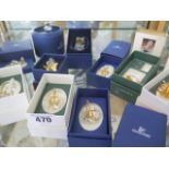 Thirteen boxed Swarovski ornaments, all with certificates, in good condition